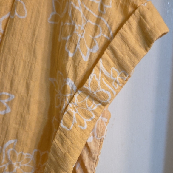 a.n.a Yellow Floral Button Down Shirt - Picture 6 of 7